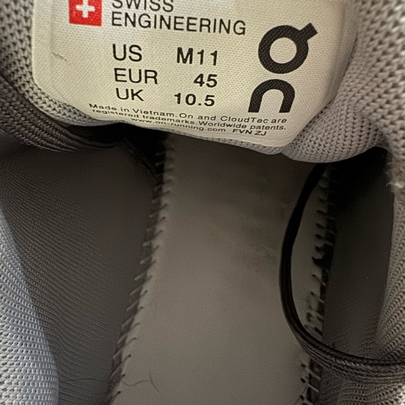 On Cloud Men’s Gray Running Shoe - Picture 6 of 6